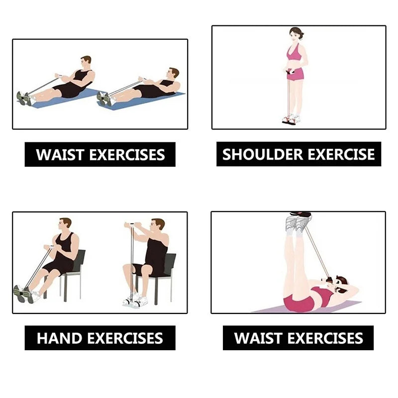 Fitness Gum Resistance Bands Latex Pedal Exerciser | Yazijico™